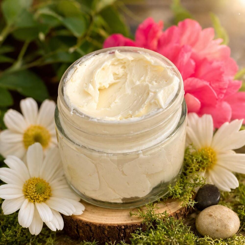 Natural Herbal Face Moisturizer, Shea Butter Cream for Dry Sensitive Skin